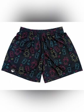 Kinda Fit Kinda Fat Men’s Large Bear Print Mesh Athletic Shorts